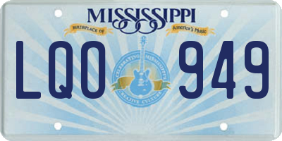 MS license plate LQO949