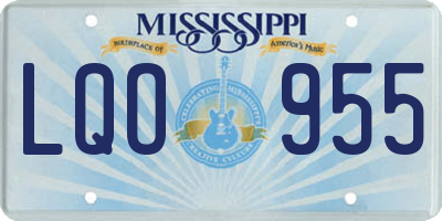 MS license plate LQO955