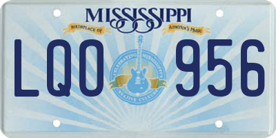 MS license plate LQO956