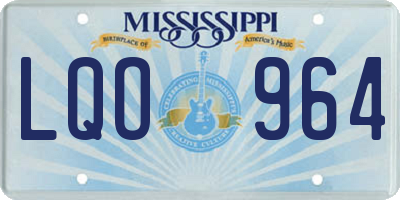 MS license plate LQO964