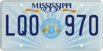 MS license plate LQO970