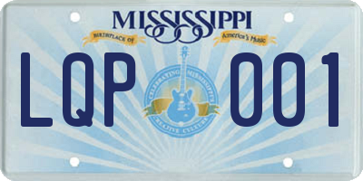 MS license plate LQP001