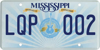 MS license plate LQP002