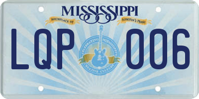 MS license plate LQP006