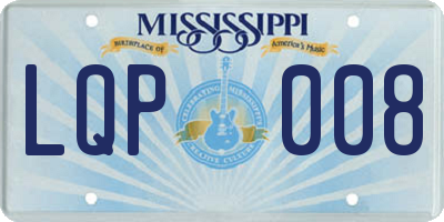 MS license plate LQP008