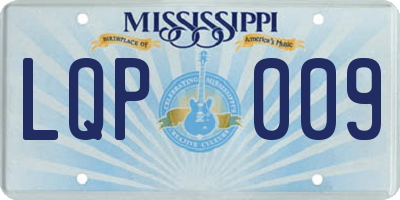 MS license plate LQP009