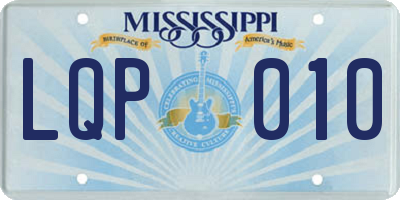 MS license plate LQP010