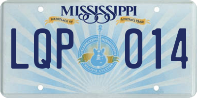 MS license plate LQP014