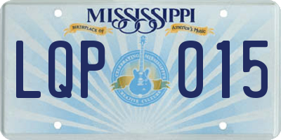 MS license plate LQP015