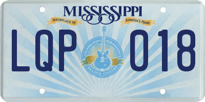 MS license plate LQP018