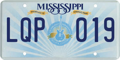 MS license plate LQP019