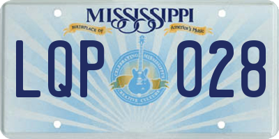 MS license plate LQP028