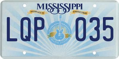 MS license plate LQP035