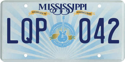 MS license plate LQP042