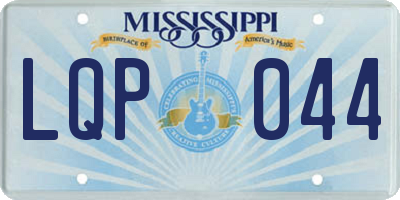 MS license plate LQP044
