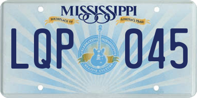 MS license plate LQP045