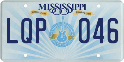 MS license plate LQP046