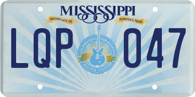 MS license plate LQP047