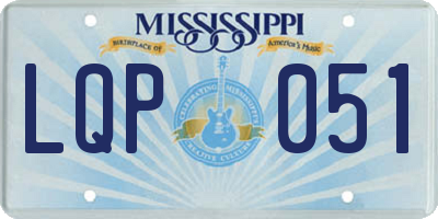 MS license plate LQP051