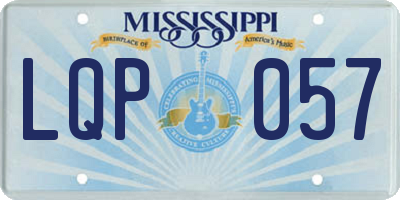 MS license plate LQP057