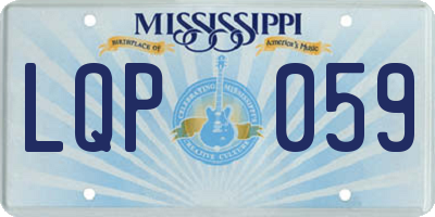 MS license plate LQP059
