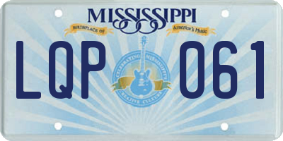 MS license plate LQP061