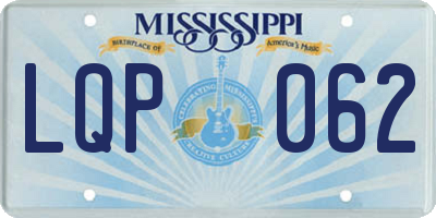 MS license plate LQP062