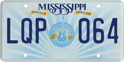 MS license plate LQP064