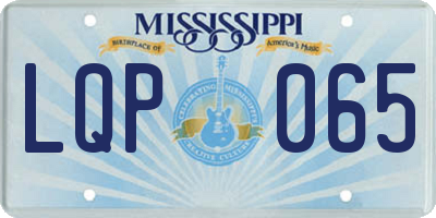 MS license plate LQP065