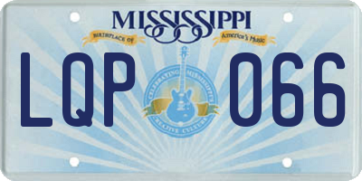 MS license plate LQP066