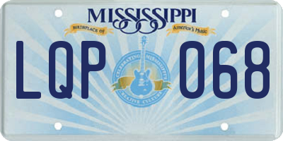 MS license plate LQP068