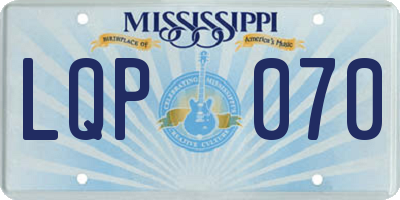 MS license plate LQP070