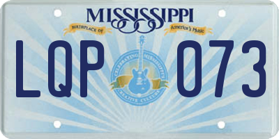 MS license plate LQP073