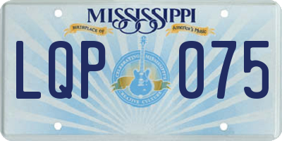 MS license plate LQP075