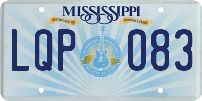 MS license plate LQP083