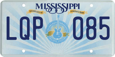 MS license plate LQP085