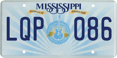 MS license plate LQP086