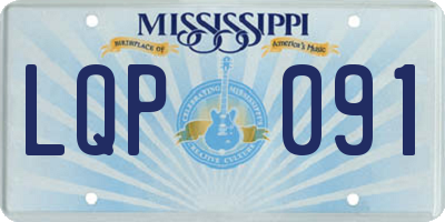 MS license plate LQP091