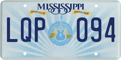 MS license plate LQP094