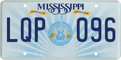 MS license plate LQP096