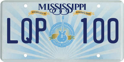 MS license plate LQP100