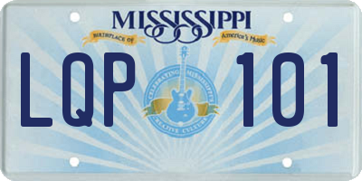 MS license plate LQP101