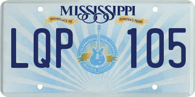 MS license plate LQP105