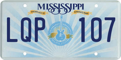 MS license plate LQP107