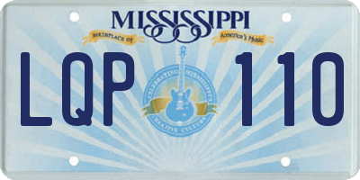 MS license plate LQP110