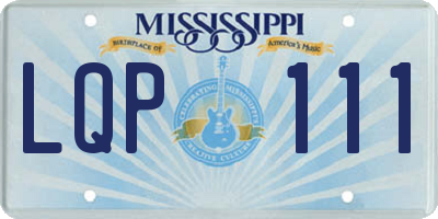 MS license plate LQP111