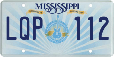 MS license plate LQP112