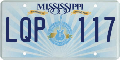 MS license plate LQP117