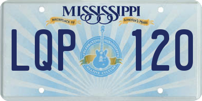 MS license plate LQP120
