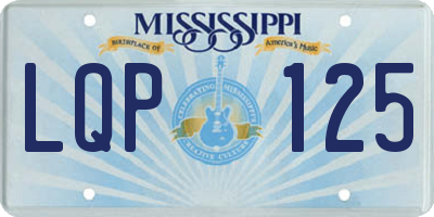 MS license plate LQP125